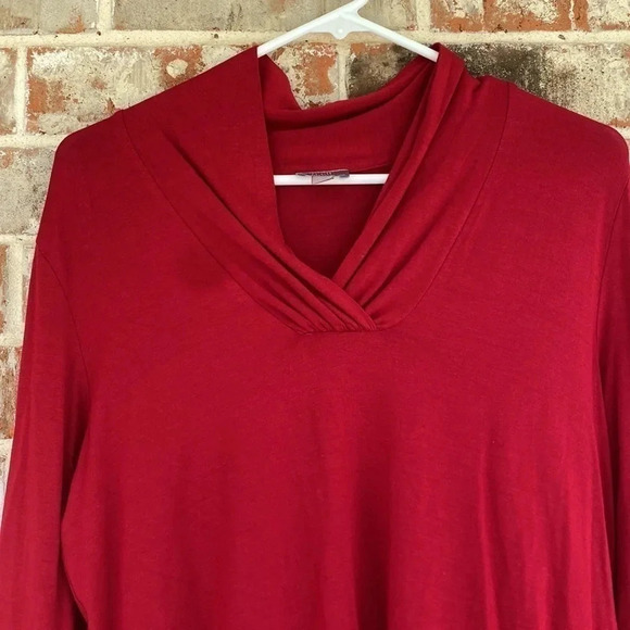 J.Jill Red Pull Over Long Sleeve Blouse - Picture 2 of 6